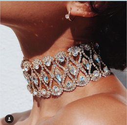 Rhinestone Choker 2021 Crystal Maxi Statement Necklace Luxury Collar Chocker Chunky Necklaces Boho Gothic Jewelry Chokers