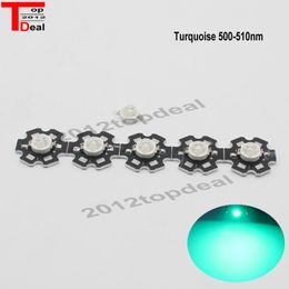 Light Beads 10 Pcs 3W Turquoise Cyan LEDs Diode Lamp Chip Emitter 700ma 3WaChip Type 500nm 505nm 510nm With/ No Pcb