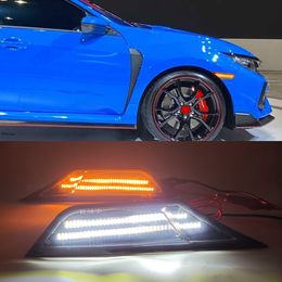 1Set LED Side Marker Turn Signal Indicator Lights DRL Daytime Running light For Honda Civic 2016 2017 2018 2019 2020 2021