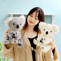 Big Soft Koalas Bear Plush Toys Adventure Koala Doll Kawaii Simulation Mother Kids Koalas Birthday Christmas Gift For Kids Baby Y211119