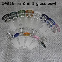 female bowl pieces NZ - Hookah Glass Slides Bowl Pieces Bongs Bowls Funnel Rig Accessories Ceramic Nail 18mm 14mm Male Female Heady Smoking Water pipes dab rigs Bong Slide