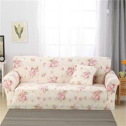 Slipcovers Sofa Flower Pattern Cove tight wrap all-inclusive slip-resistant sectional elastic full sofa One/Two/Three/Four seat 211102