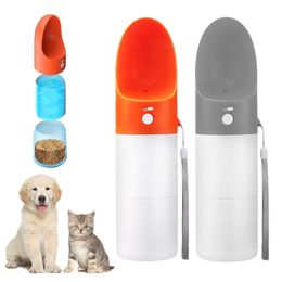 Portable Dog Pet Water Bottle For Dogs Outdoor Dog Food Water Feeder Drinking Bowl Puppy Cat Water Dispenser Feeder Y200922