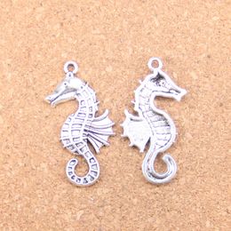 37pcs Antique Silver Bronze Plated hippocampus seahorse Charms Pendant DIY Necklace Bracelet Bangle Findings 38*18mm