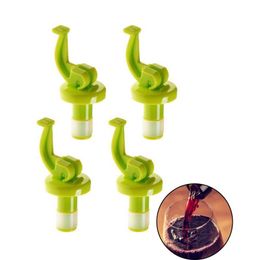 Novelty Silicone Green Wine Bottle Stoppers Beer Wine Cork Plug Bottle Cover Kitchen Bar Tool Easy To Manual