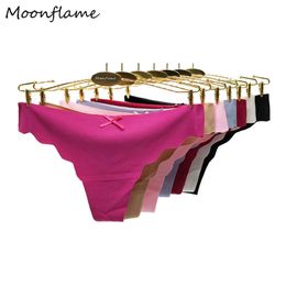 Moonflame 5 pcs/lots Arrival Women Panties Seamless Underwear Woman G String Thong 87331 211021