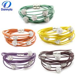 multi strand clasps wholesale UK - Charm Bracelets 12pcs lot Wholesale Colorful Multi-Strand Rope Bracelet Jewelry Magnetic Clasp Bracelet, Accept Customization LSBS17