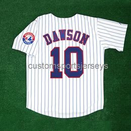 Men Women Youth Embroidery Andre Dawson Mont Expos Home w/ Team Patch White Jersey All Sizes