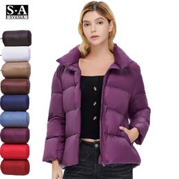Winter Down Jacket Women Puffer Light Slim Warm Coats Female Casual Tops Plus Size Parka for 210913