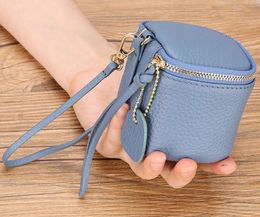 Cosmetic bag applicable for lipstick soft leather women's mini coin bags 9x9cm factory direct sale