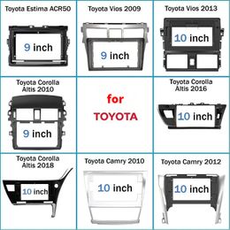 Golden 2 Din Car Radio Fascia for 2006-2010 Ford Everest Ranger Mazda BT-50 Audio Cover Dash Kit DVD Frame Panel299P