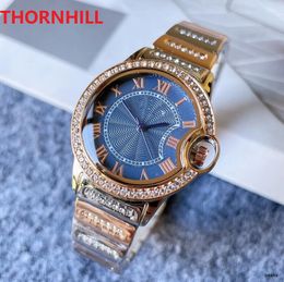 High quality womens watch 35MM Diamonds bezel Sapphire Ladies dress watches Stainless steel no date bracelet waterproof Wristwatch