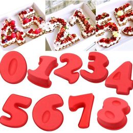 1pcs Silicone digital cake baking utensils 3D birthday cake Mould chocolate