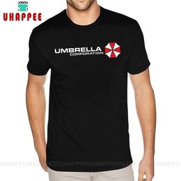 Sport Umbrella Corporation Shirts for Men Custom Made Short Sleeved Premium Cotton Black Round Neck Tee 210716