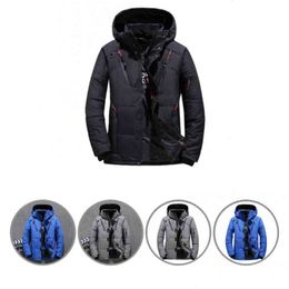 Thermal Trendy Slim Male Jacket Highly Warm Men Down Coat Long Sleeve for Work G1108