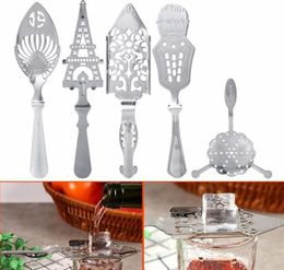 Stainless Steel Absinthe Spoons Tools Wire Mixed Strainer Cocktail Shaker Drinking Colander Philtre Bar Wormwood Spoon Accessories