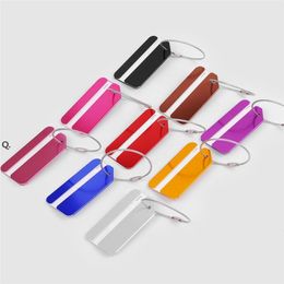 Aluminium Alloy Luggage Tags Suitcase Travel Bag Labels Holder Name Card Straps Suitcase Name Pet Tags BBE13213