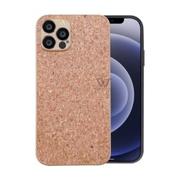 U&I Wholese Blank Cork Wood Phone Cases For iPhone 11 Pro 12 Promax 13 Hard PC Back Dirt-resistant Protect Thin And Durable Mobile Phone Case