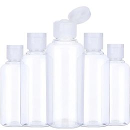 5ml 10ml 20ml 30ml 50ml 60ml 80ml 100ml Plastic Empty Bottles with Flip Cap Refillable Container Bottle for Shampoo Lotion Liquid