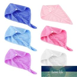 Shower Caps Thicken Coral Velvet Microfiber Hair Towel Wrap Twist Super Absorbent Solid Colour Quick Drying Turban Cap Bath Hat Factory price expert design Quality