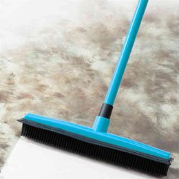 Floor Brush Multifunctional Telescopic Broom Pet Hair Removal Clean Wipe Window Tool Household Cleaning Accessories 210423