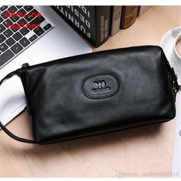 wholesale men handbag multifunctional leather fashion wrist bag soft and comfortable first layer leathers business hand clutch embossed leath