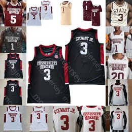 Mississippi State Bulldogs Basketball Jersey NCAA College Reggie Perry Iverson Molinar D.J. Stewart Jr. Tolu Smith Garrison Brooks Shakeel Moore Jeffries Carter