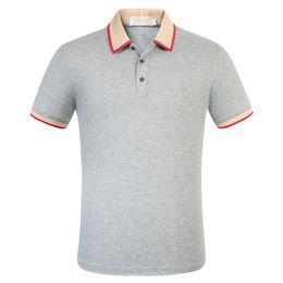 Fashion designer men's Polo Shirt Short Sleeve T-Shirt original single Lapel jacket sportswear jogging suit black white red Grey blue SIZE M--3XL NO.5S