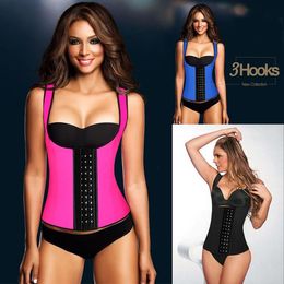 Women's Shapers Plus Size 3XL Rubber Latex Vest Waist Cincher Chest Binder Body Shaper Women Slimming Shaping Corset