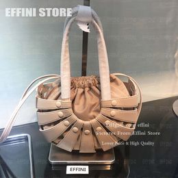 Neueste hohle Verbund-Einkaufstasche, modische Luxus-Designer-Handtasche mit Quaste, hochwertige Damen-Umhängetaschen aus echtem Leder, EFFINI-Damenhandtaschen
