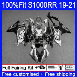 100%Fit Injection Mold For BMW S1000-RR S 1000RR S1000 RR Bodywork S1000RR 19 20 21 Body 3No.134 S-1000RR 19-21 Black Grey hot S-1000 S 1000 RR 2019 2020 2021 OEM Fairing