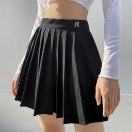 Women High Waist Pleated Skirt Sweet Cute Girls Dance Mini Skirt Cosplay Black White Skirt Female Mini Skirts Short Deal 210708