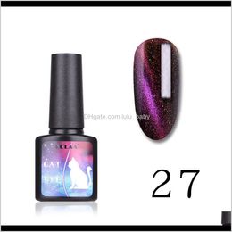 8Ml 3D Cat Eye Nail Gel Semi-Permanent Shiny Magnetic Black Base Uv Gel Nail Polish Varnish Lacquer Soak Off Lawyl Bkxam