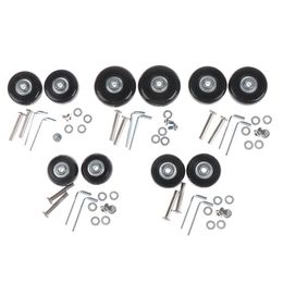 Bag Parts & Accessories Luggage Wheel Suitcase Replacement Wheels Axles Repair Rubber Travel Black With Screw 5 Sizes 1 Set