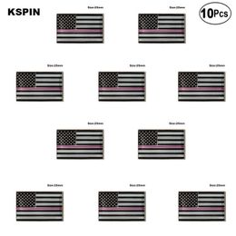 U.S.A Police Pink Lapel Pin Flag badge Brooch Pins Badges 10Pcs a Lot