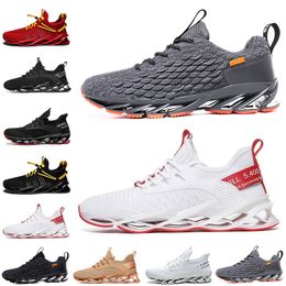 Discount Non-Brand men women running shoes Blade slip on triple black white all red Grey orange Terracotta Warriors mens trainers outdoor sports sneakers 39-46