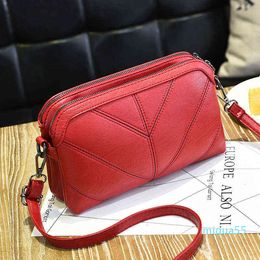 Bag Pu soft leather shoulder leaf pattern Hanchao women's road sewing decoration