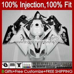 Injection Body For Aprilia RS4 RS-125 RSV RS 125 RR 125RR 06-11 34No.33 RSV-125 RSV125 Pearl White RS125 R 06 07 08 09 10 11 RSV125RR 2006 2007 2008 2009 2010 2011 Fairings