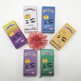 Lashforest Eyelashes Box for 25mm Lashes Fluffy Dramatic 5D 3D Mink Full Strip Lash Empty Custom Eyelash Packaging