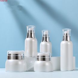 30g 50g Acrylic Vacuum Emulsion Pot Jars with Pressed Airless Pump 100ml Liquid Maquiagem Makeup Lotion Mask Containers Bottlesgoods