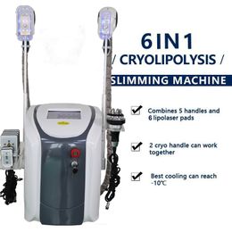 Cryotherapy slimming ultrasonic machines rf cavitation body thinner lipolaser fat reduced cryolipolysis vacuum beauty machine 2 cryo handles