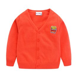 Mudkingdom Spring Toddler Boys Cardigan Sweater Cute Baby Girls Knit Cardigans Outerwear Children Autumn Clothes Button Down 210615