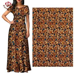 Ankara Fabric African Real Wax Print Fabric BintaRealWax High Quality 6 Yards 3Yards African Fabric for Party Dress FP6237 210702