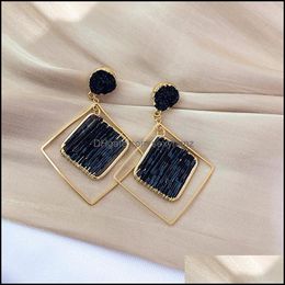 Dangle & Chandelier Earrings Jewellery S1142 Fashion S925 Sier Post Geometry Rhombus Stud Drop Delivery 2021 Q90Jh