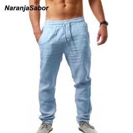 NaranjaSabor Nuovo Mens Leggero Pantaloni Sottili 2020 Primavera Estate Uomo Kimono Pantaloni Larghi Pantaloni di Moda Maschile Marchio di Abbigliamento N660 X0615