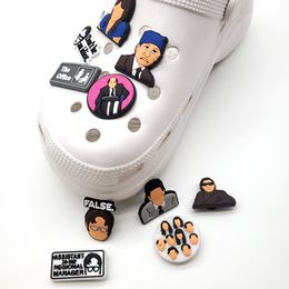 Soft Rubber Office Shoe Charm Decoration Accessories Jibitz for Croc Charms Clog Bracelets Buckle Buttons Gifts wholesale