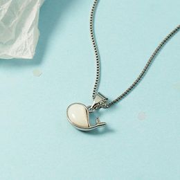 Pendant Necklaces Sweet Cute Whale Animal Necklace Elegant Women's Wedding Party Sier Color Chain Exquisite Girl Jewelry Gift