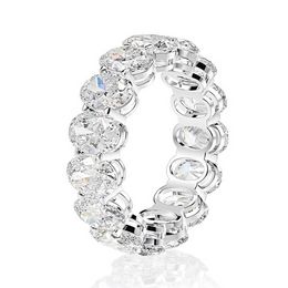 Sterling Silver Rings Jewelry Initial Oval Cubic Zirconia Women Wedding Engagement Ring Diamond