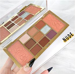 Honey Beauty Get It Together Eyeshadow Palette with 11 Pigment-Rich Blush Highlight Concealer, Pigment Rich Color With Velvet Texture, Versatile Rosy Neutral Shades