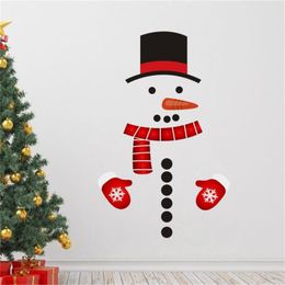 Christmas Decorations Removable Sticker Refrigerator Wall Decal Window Glass Home Adhesive Xmas Decor Door